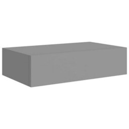 Berkfield Wall-Mounted Drawer Shelves 2 Pcs Grey 40X23.5X10Cm Mdf - thumbnail 4