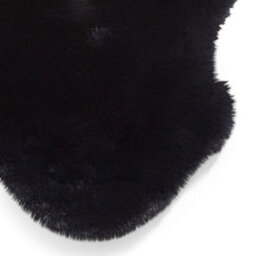 Sheepskin Black Plain Shaggy Rug, 50mm Thickness Modern Rug, Luxurious Rug For Living Room, & Dining Room-60Cm X 180Cm (Double) - thumbnail 6