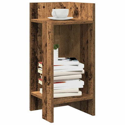 Berkfield Side Tables 2 Pcs With Shelf Old Wood 25.5X27X60 Cm - image 1