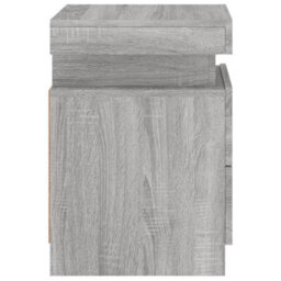 Vidaxl Bedside Cabinet With Led Lights Grey Sonoma 35X39X55 Cm - thumbnail 9