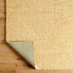 Livabliss Round Moda Shaggy-Solid Color Yellow Plush Soft Pile Living Bedroom Rug 120 X 120 Cm Easy Care, Non Shedding - thumbnail 4