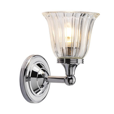 Luminosa Lighting Luminosa Austen 1 Light Bathroom Wall Light Polished Chrome Ip44, G9 - image 1