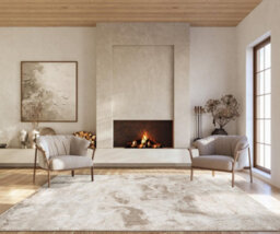 Elysium Modern Abstract Living Room Area Rug Metallic Sheen- Nebula Pearl 160Cm X 230Cm - thumbnail 1