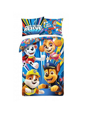 Paw Patrol Pups To The Rescue Single Duvet Cover And Pillowcase Set - European Size