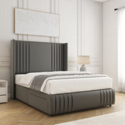 Bsspoke Peyton Divan Bed In Grey Plush Velvet With 54Inch Headboard & 12Inch Footboard No Drawers No Mattress In All Sizes - thumbnail 2