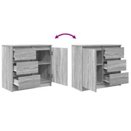 Berkfield Sideboard With Drawer Grey Sonoma 71X35X65 Cm Engineered Wood - thumbnail 9