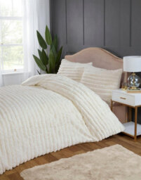 Rapport Rabbit Fur White Duvet Cover Set King Bedding Set - thumbnail 2