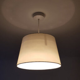 "K Living 14"" Satin Drum Ceiling Table Lamp Shade - Ivory" - thumbnail 2