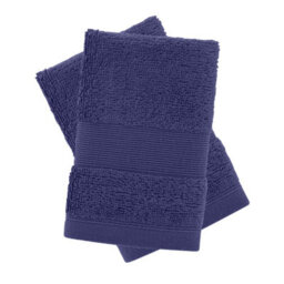 Catherine Lansfield Anti-Bacterial Cotton 30X30Cm Face Cloth Pair Navy Blue - thumbnail 5