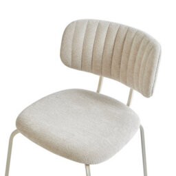 Beliani Set Of 2 Dining Chairs Irins Chenille Light Beige - thumbnail 7