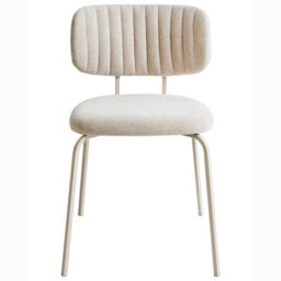 Beliani Set Of 2 Dining Chairs Irins Chenille Light Beige - thumbnail 4