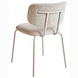 Beliani Set Of 2 Dining Chairs Irins Chenille Light Beige - thumbnail 5