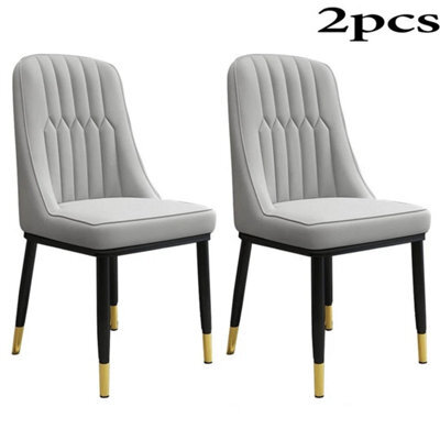 2Pcs Set Of 2-6 Dining Chairs Padded Seat High Back Metal Legs Home Furniture Kitchen - image 1