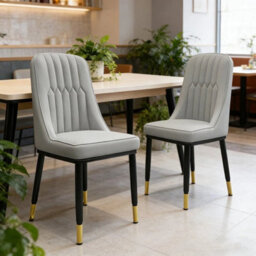 2Pcs Set Of 2-6 Dining Chairs Padded Seat High Back Metal Legs Home Furniture Kitchen - thumbnail 5