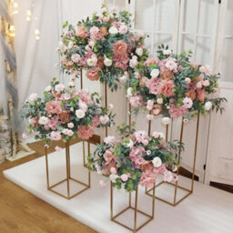 Living And Home Rose Gold Tall Metal Floor Vase Flower Stand Wedding Centrepieces H 80Cm - thumbnail 3