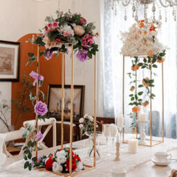 Living And Home Rose Gold Tall Metal Floor Vase Flower Stand Wedding Centrepieces H 80Cm - thumbnail 2