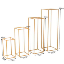 Living And Home Rose Gold Tall Metal Floor Vase Flower Stand Wedding Centrepieces H 80Cm - thumbnail 5