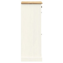 Berkfield Shoe Cabinet Vigo 60X35X96 Cm White Solid Wood Pine - thumbnail 6