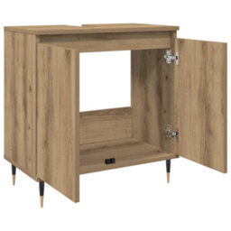 Walplus Bathroom Cabinet Artisan Oak 58X33X60 Cm Engineered Wood - thumbnail 8