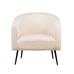 Nordlys Metal And Beige Velvet Lounge Chair Modern Design Style Living Room - thumbnail 4