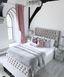 Stratus Interiors Kensington Wing Back Studded Bed Frame. - Add Professional Assembly & Delivery- Super King - Gas Lift Ottoman Storage Type - thumbnail 3