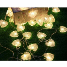 Battery Powered Warm White Heart Led Fairy Lights 4M - thumbnail 2