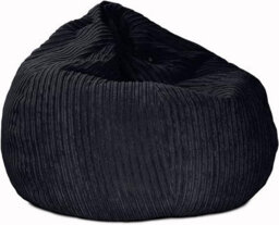 rucomfy Beanbags Rucomfy Jumbo Cord Black Slouchbag - Indoor Classic Bean Bag For Adults - thumbnail 2