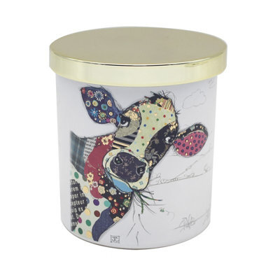 Scented Candle Cashmere & Silk Bug Art Connie Cow Hand Poured Aromatherapy - image 1