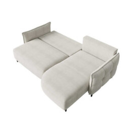 Sycylia Modern Corner Sofa Bed With Sleeping Function Pine Wood Frame Chipboard Structure 244X165Cm Light Grey Right - thumbnail 3
