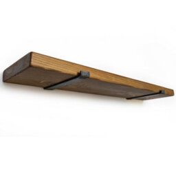 Toolty Rustic Handmade Wall Shelf, Wall Mounted, 20Cm X 17.5Cm Up Design, Medium Oak, Handcrafted Vintage Style - thumbnail 2