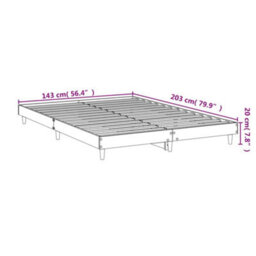Berkfield Bed Frame Smoked Oak 140X200 Cm Engineered Wood - thumbnail 9