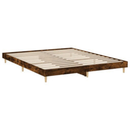 Berkfield Bed Frame Smoked Oak 140X200 Cm Engineered Wood - thumbnail 5