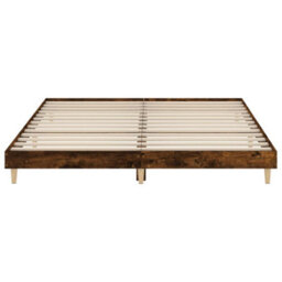 Berkfield Bed Frame Smoked Oak 140X200 Cm Engineered Wood - thumbnail 6