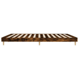Berkfield Bed Frame Smoked Oak 140X200 Cm Engineered Wood - thumbnail 7