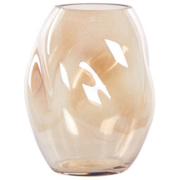 Beliani Flower Vase Gerakini 20 Cm Glass Orange - thumbnail 1