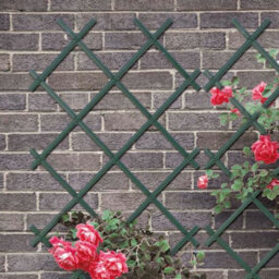 Urbn-Garden 106Cm Height 2Pcs Expanding Green Plastic Wall Foldable Trellis Fence Climbing Plants Garden Decor - thumbnail 3