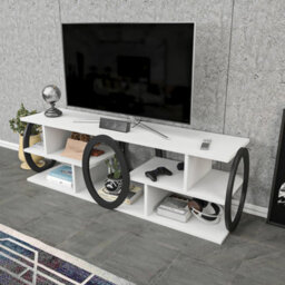 Decorotika Fale Tv Stand Tv Unit For Tvs Up To 60 Inch White And Black - thumbnail 2