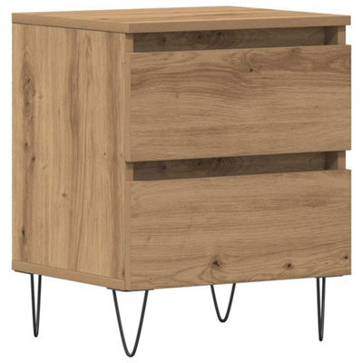 Berkfield Versatile Bedside Cabinet Artisan Oak 40X35X50 Cm Engineered Wood - image 1