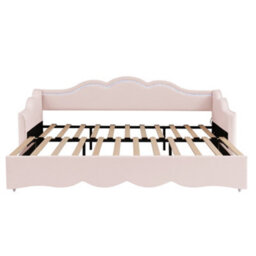 Matteo Pink Velvet Extendable Daybed With Led Lights & Usb Port (90X190Cm To 180X190Cm) - thumbnail 9