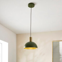 Harbour Studio Lorenzo Matt Metal & Pvc Green Ceiling Light - thumbnail 1