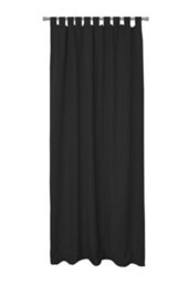 Toolty Outdoor Curtain Waterproof 155X200Cm Black With Tab-Top Mount For Garden, Balcony, Patio - thumbnail 2
