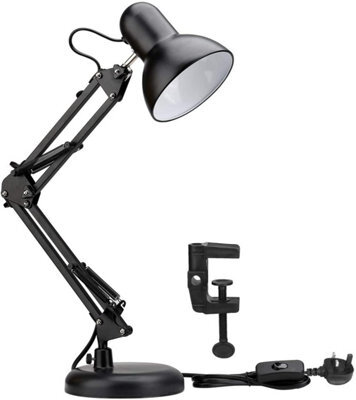 Lepro Swing Arm Desk Lamp, E27 G45 Golf Ball Bulb Required & Not Included, Flexible Table Lamp Mains Powered - image 1