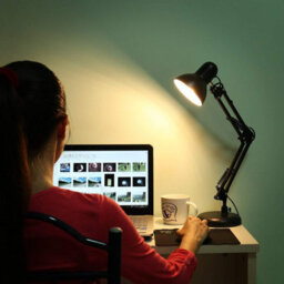 Lepro Swing Arm Desk Lamp, E27 G45 Golf Ball Bulb Required & Not Included, Flexible Table Lamp Mains Powered - thumbnail 6