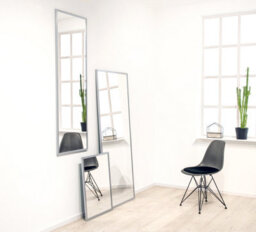 Nielsen Armfield Metal Rectangle Wall Mirror Large, Matt Silver, 70 X 170Cm - thumbnail 3