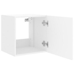 Berkfield Durable Tv Wall Cabinet With Led Lights White 40.5X35X40 Cm - thumbnail 8