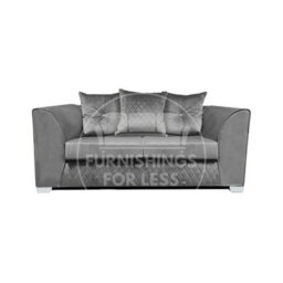 Furnishings For Less UK Victoria Soft Plush Velvet Fabric Sofa Set 3 And 2 Seater Sofa  Grey - Scatter Back - thumbnail 3