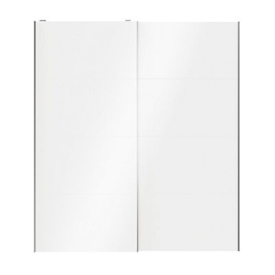 GoodHome Atomia Contemporary Panelled Without Mirror Doors White High Gloss 2 Door Sliding Wardrobe Door Kit (H)2250mm (W)2000mm - image 1