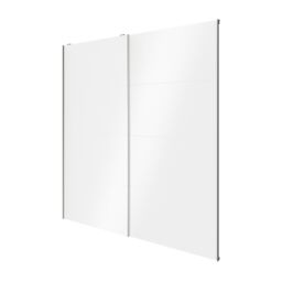 GoodHome Atomia Contemporary Panelled Without Mirror Doors White High Gloss 2 Door Sliding Wardrobe Door Kit (H)2250mm (W)2000mm - thumbnail 2