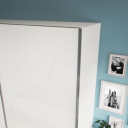 GoodHome Atomia Contemporary Panelled Without Mirror Doors White High Gloss 2 Door Sliding Wardrobe Door Kit (H)2250mm (W)2000mm - thumbnail 3