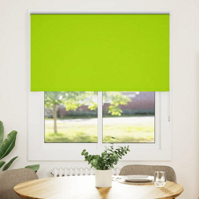 Berkfield Durable Roller Blind Blackout Leaves Green 125X175 Cm Fabric Width 121.6 Cm Polyester - image 1